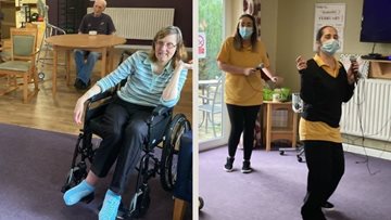 An afternoon of karaoke at Manchester care home